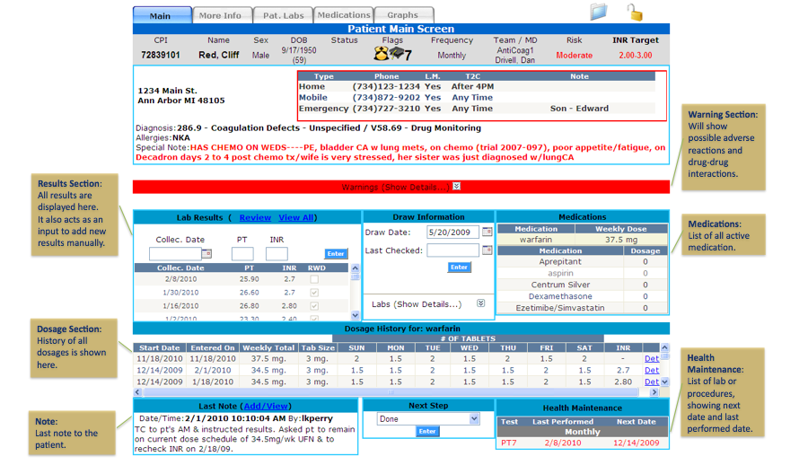 Anticoagulation Management Software